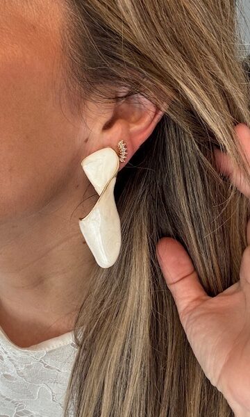 Pendientes Cleo Dorados Beige