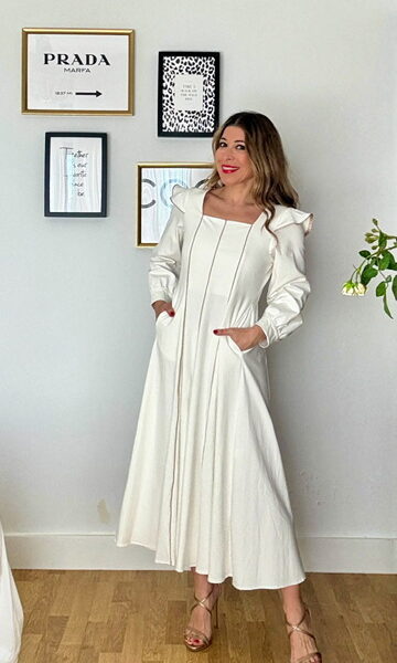 Vestido Carla invitada beige