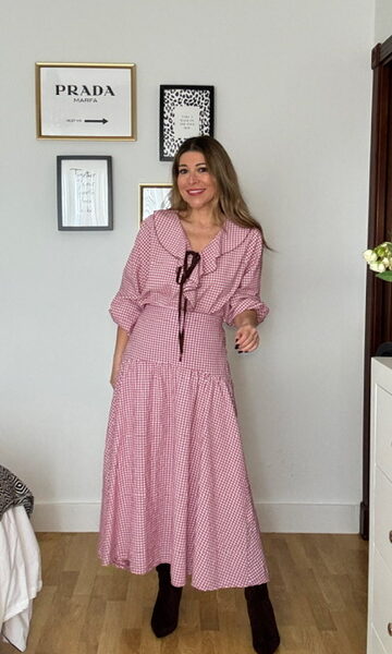 Falda capa Vichy Rosa