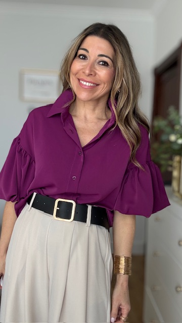 Blusa abullonada buganvilla - Imagen 2