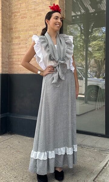 Falda Piquillo Vichy Romero Verde caza