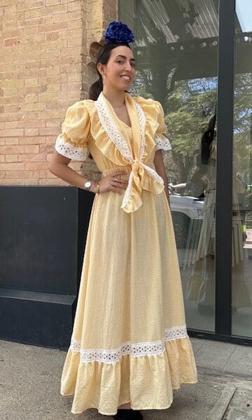 Bata Piquillo Vichy Paloma Amarilla