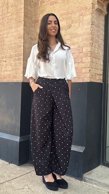 Pantalón Ballon Lunares Negro