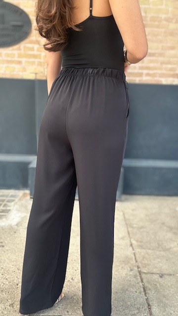 Pantalón fluido botones Negro - Imagen 9