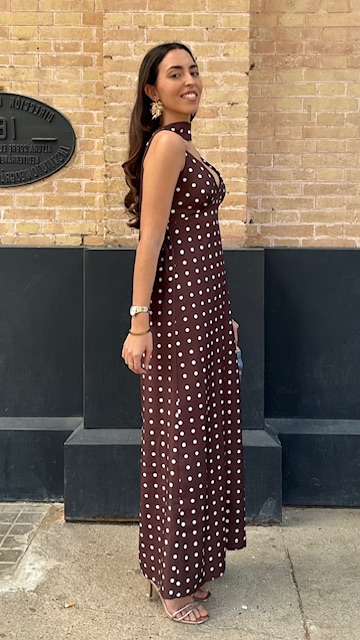 Vestido Lazo Lunares Marrón - Imagen 10