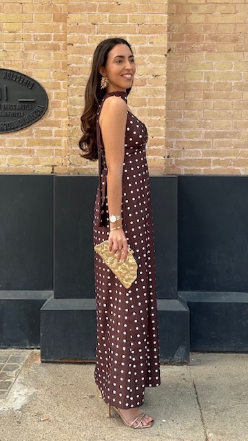 Vestido Lazo Lunares Marrón - Imagen 11