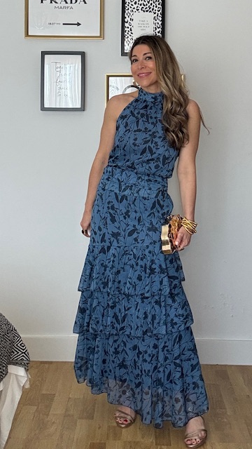 Conjunto Gala Gasa estampado Azul