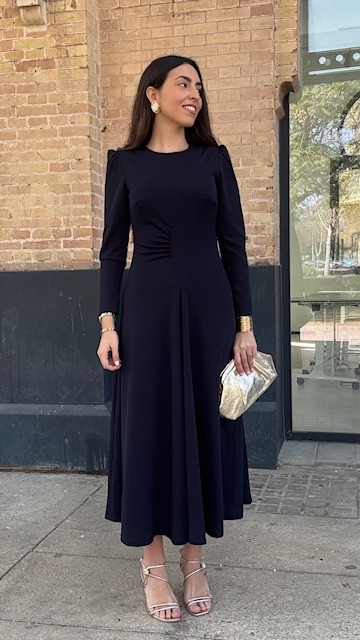 Vestido Candela Invitada Azul Marino - Imagen 2