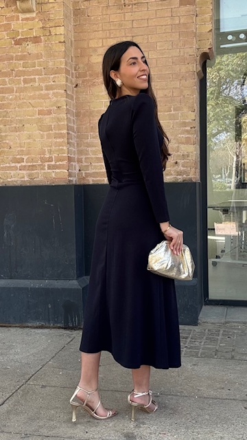 Vestido Candela Invitada Azul Marino - Imagen 4