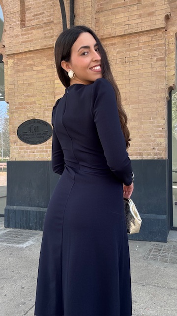 Vestido Candela Invitada Azul Marino - Imagen 5