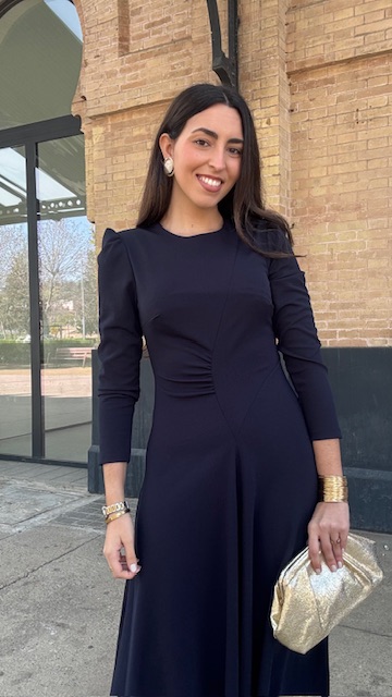 Vestido Candela Invitada Azul Marino - Imagen 7