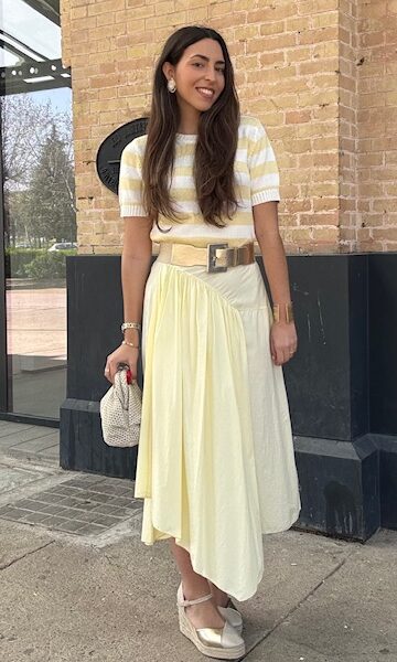 Falda popelín amarillo vainilla