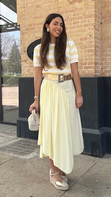 Falda popelín amarillo vainilla