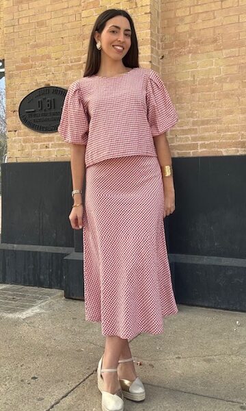 Falda Vichy evasé Teja