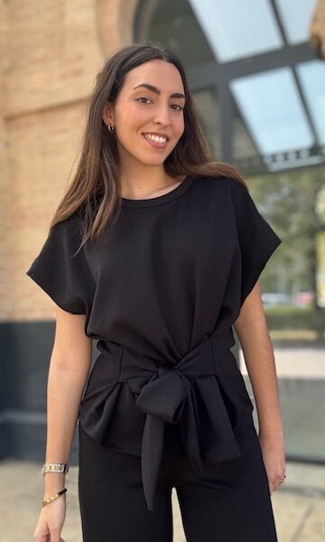 Conjunto lazo algodón negro