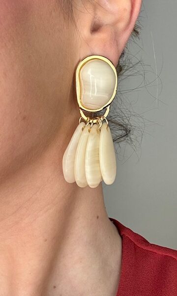 Pendientes Afrodita Beige
