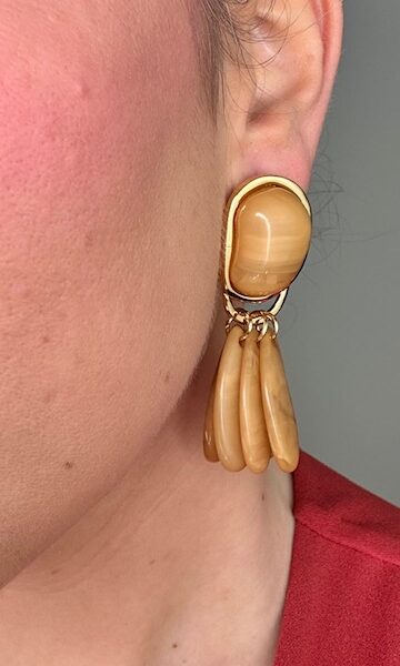 Pendientes Afrodita Camel