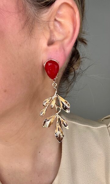 Pendientes Hoja Rojo