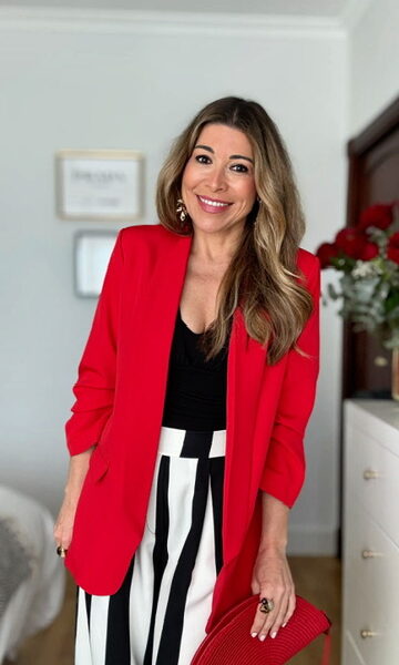 Chaqueta Blazer Clásica Roja