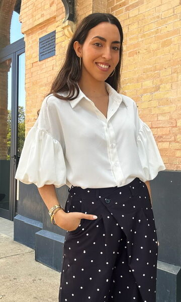 Blusa abullonada blanca