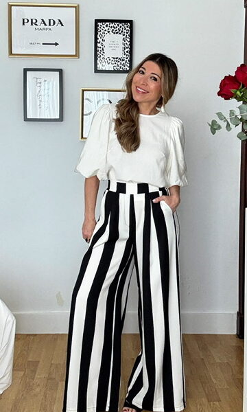 Pantalón Rayas Blanco y Negro