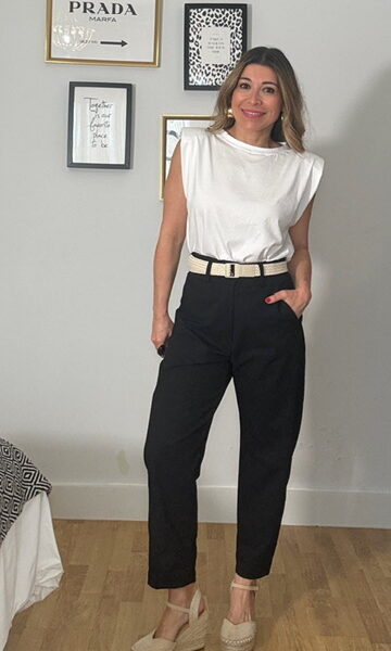 Pantalón Mom fit negro