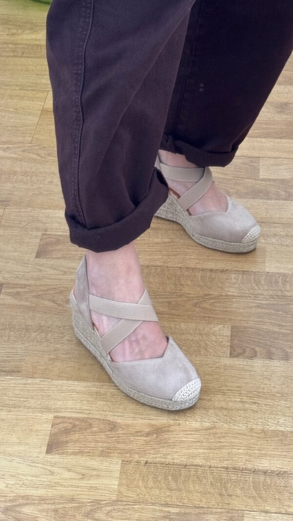 Cuñas Esparto Tiras Elástica Beige