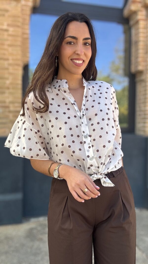 Blusa Jimena Lunares Beige