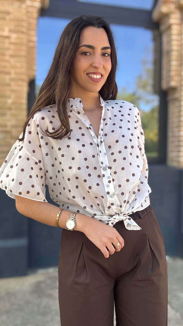 Blusa Jimena Lunares Beige - Imagen 11