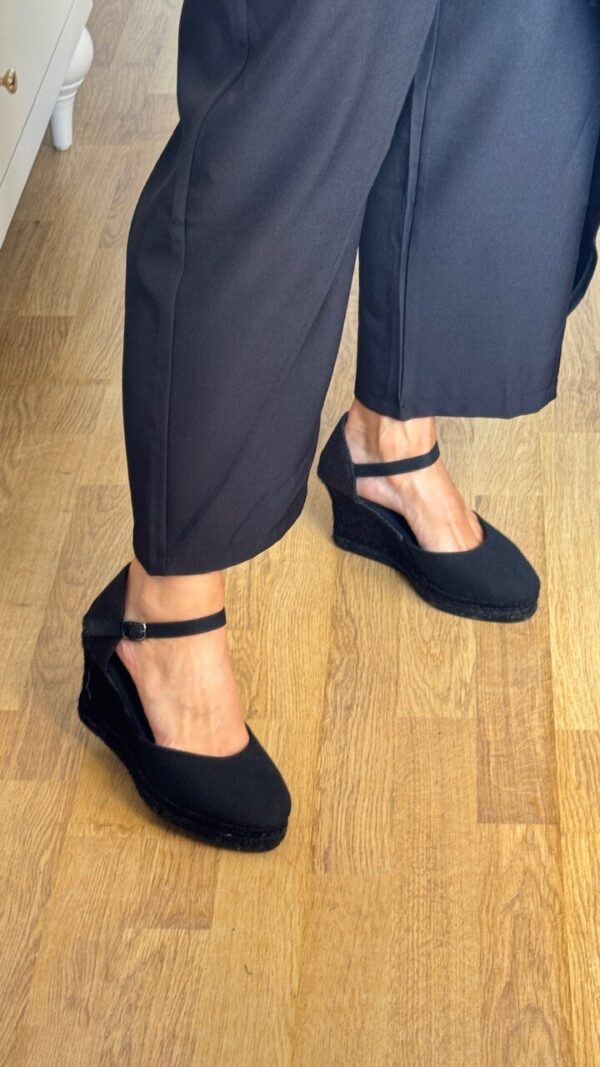 Alpargatas Cuñas Esparto Negras