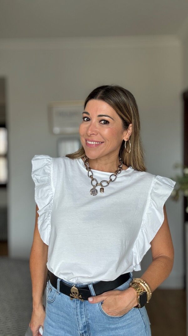 Camiseta Volantes Blanca