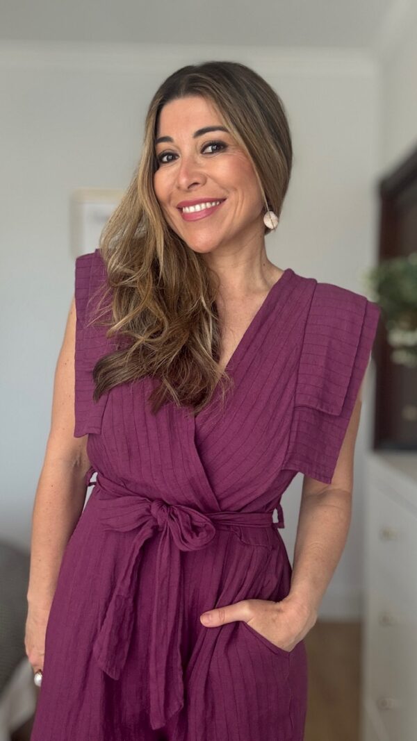 Mono Cloe Rayas Berenjena