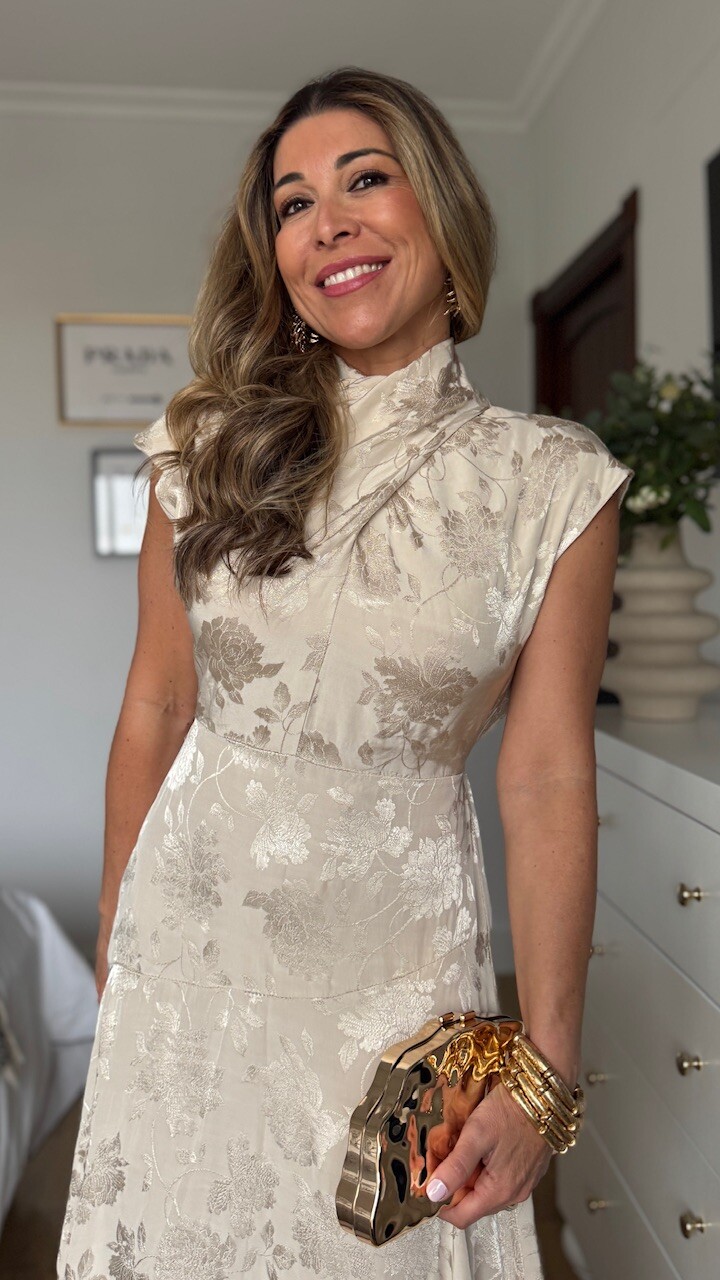 Vestido Satinado Noa Beige - Imagen 4