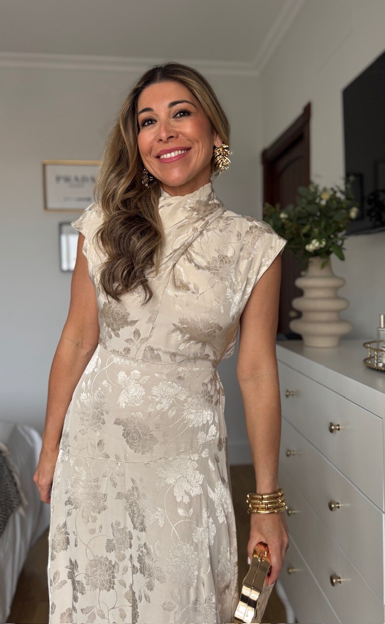 Vestido Satinado Noa Beige - Imagen 12