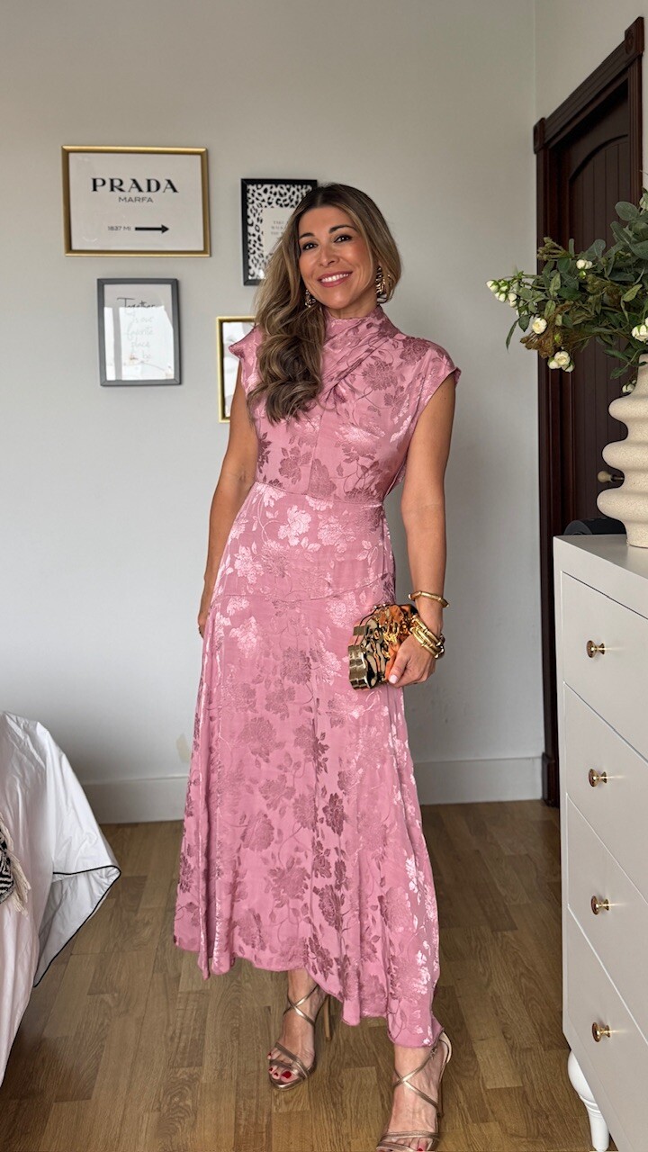 Vestido Satinado Noa Rosa - Imagen 7