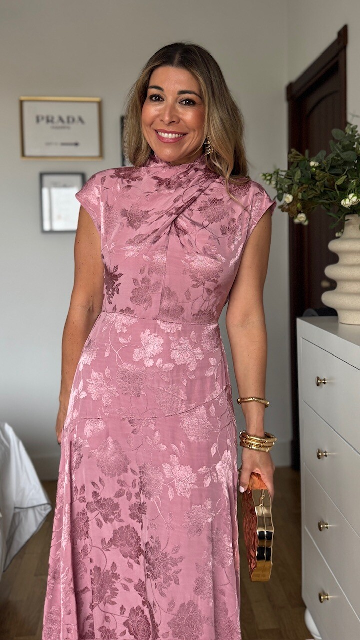 Vestido Satinado Noa Rosa - Imagen 10