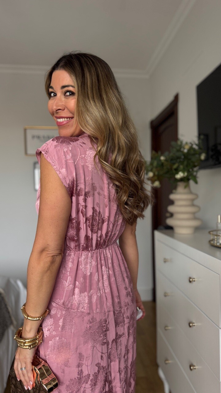 Vestido Satinado Noa Rosa - Imagen 3