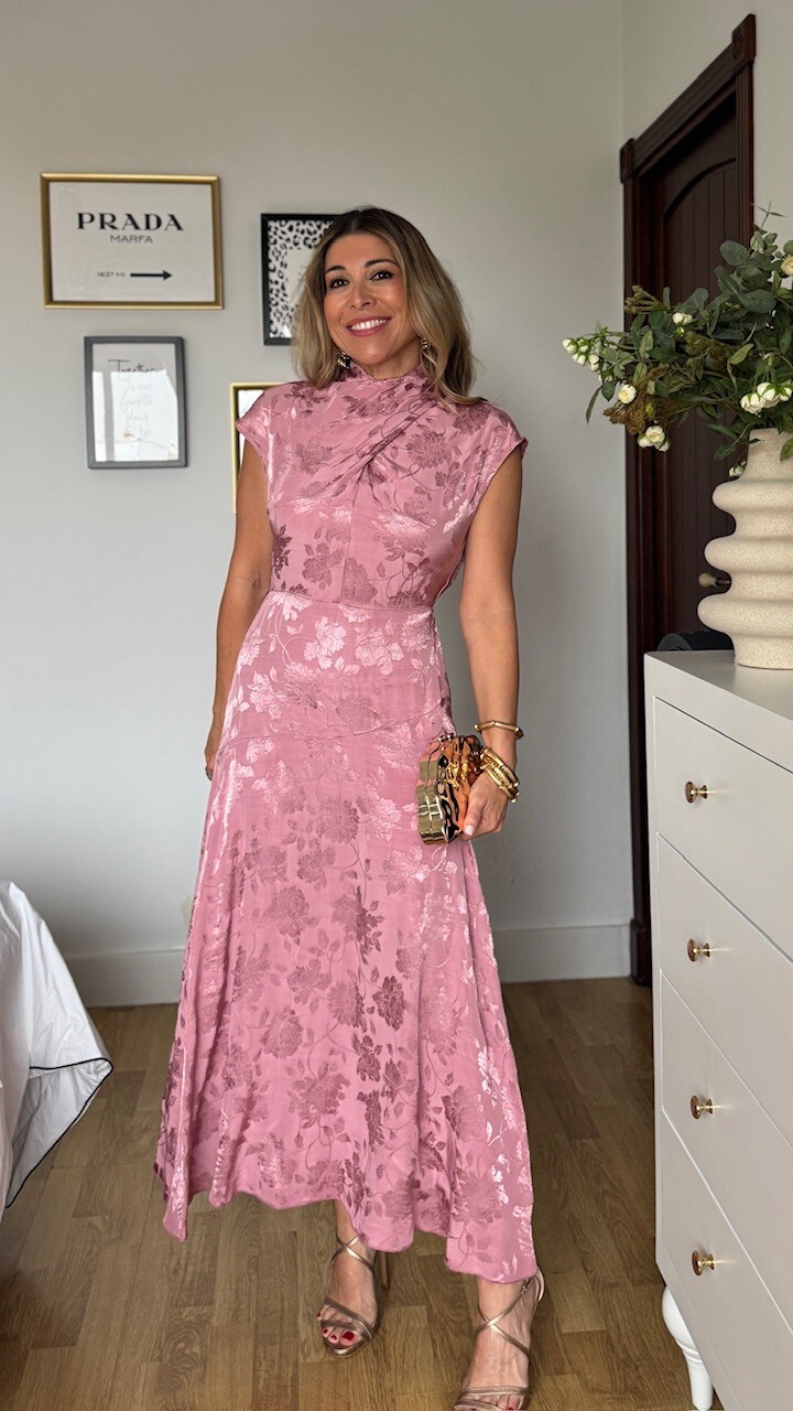 Vestido Satinado Noa Rosa - Imagen 9