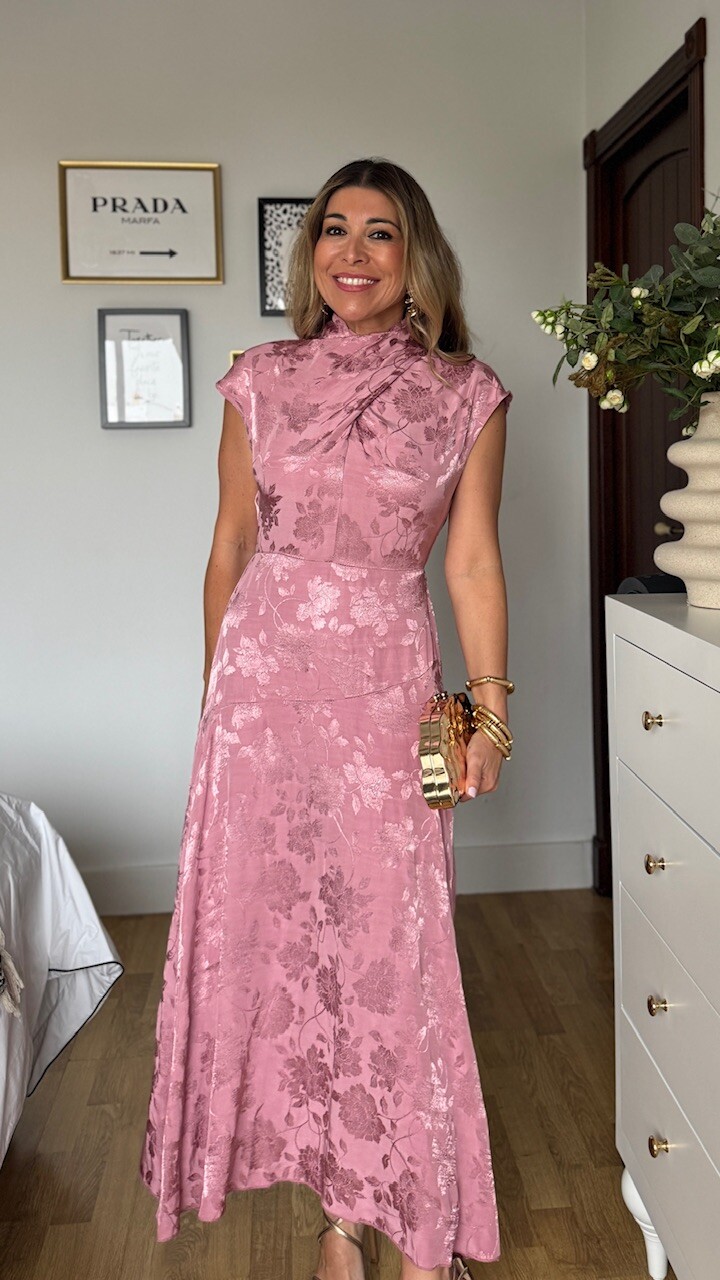 Vestido Satinado Noa Rosa - Imagen 11