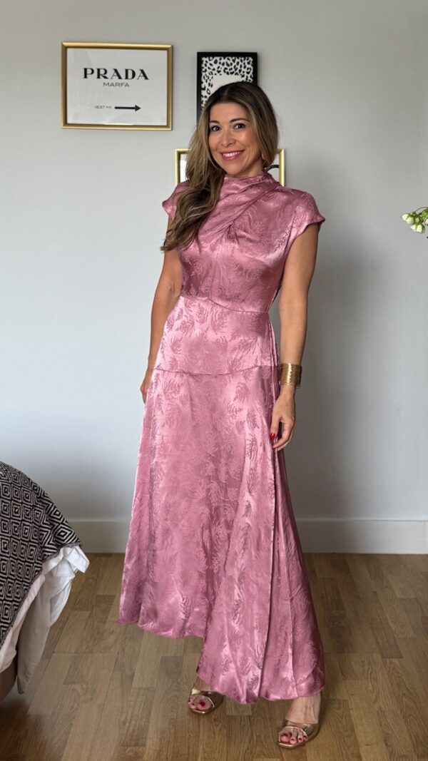 Vestido Satinado Marian Rosa