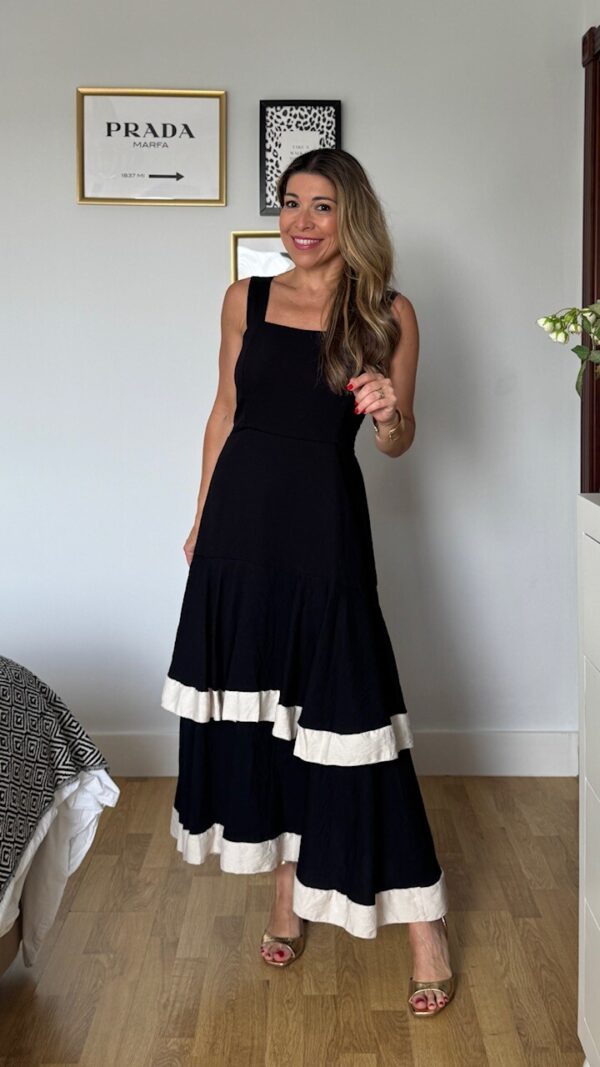 Vestido Lucca Volantes Negro