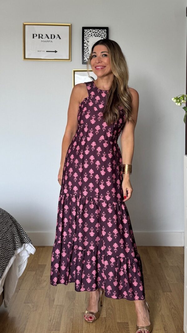 Vestido Isolda Berenjena Rosa