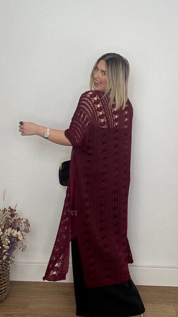 Kaftan Kimono Hilo Burdeos