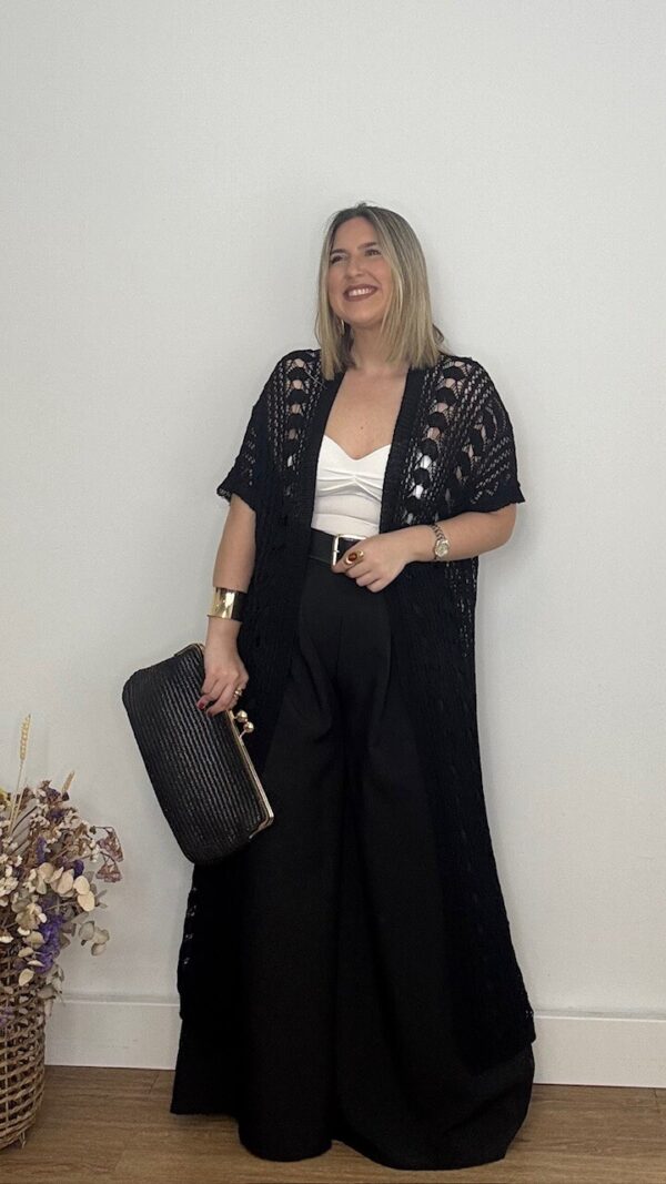 Kaftan Kimono Hilo Negro