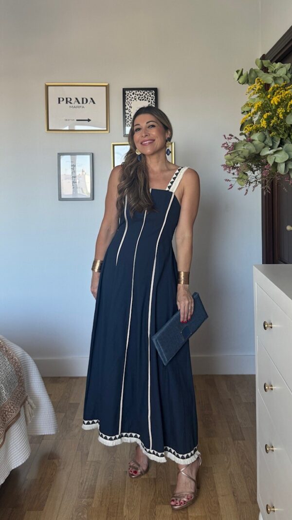 Vestido Marita Azul Marino