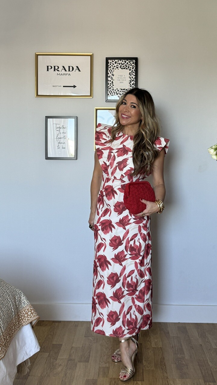Vestido Bimba flores teja - Imagen 12