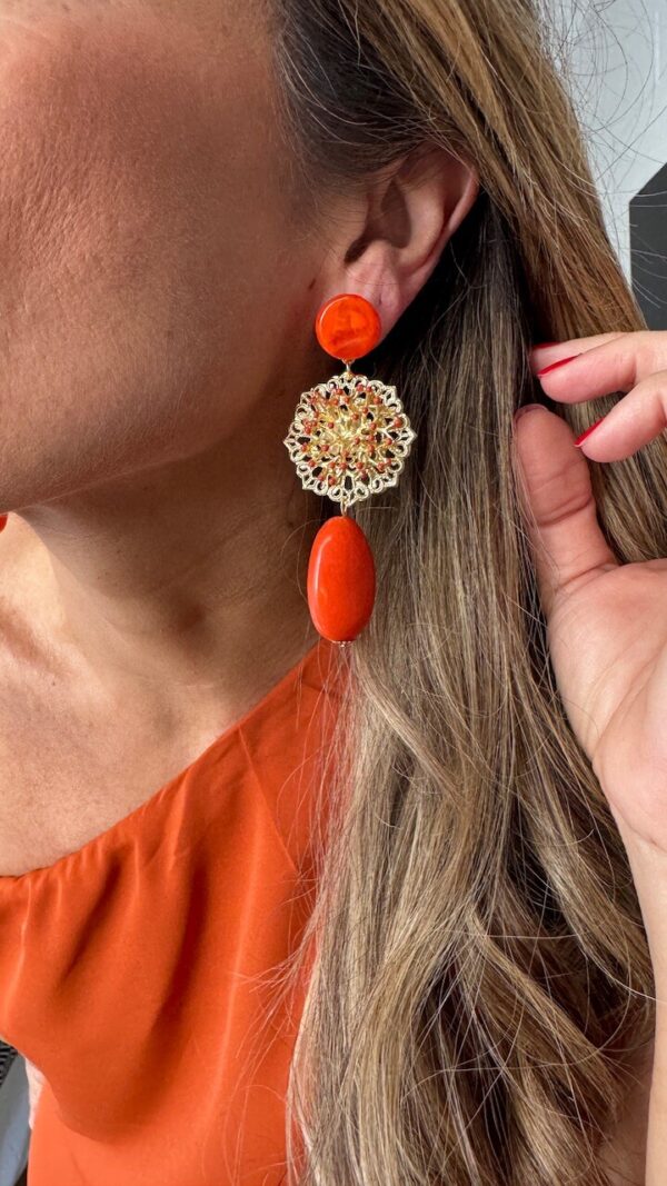 Pendientes Glory Dorados Teja