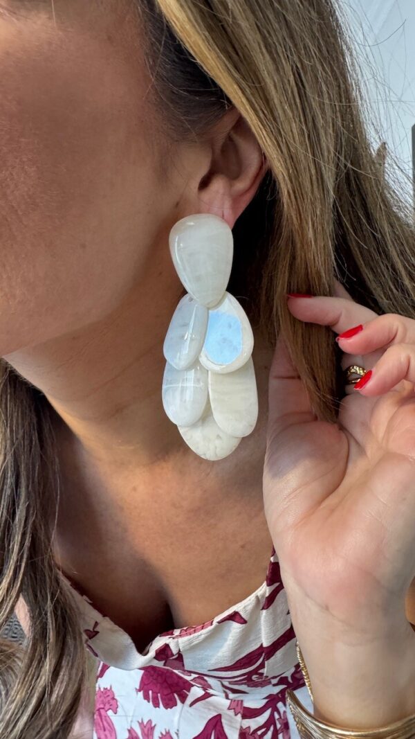 Pendientes Aura Blanco Roto