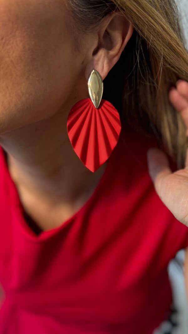 Pendientes Pétalo Rojo