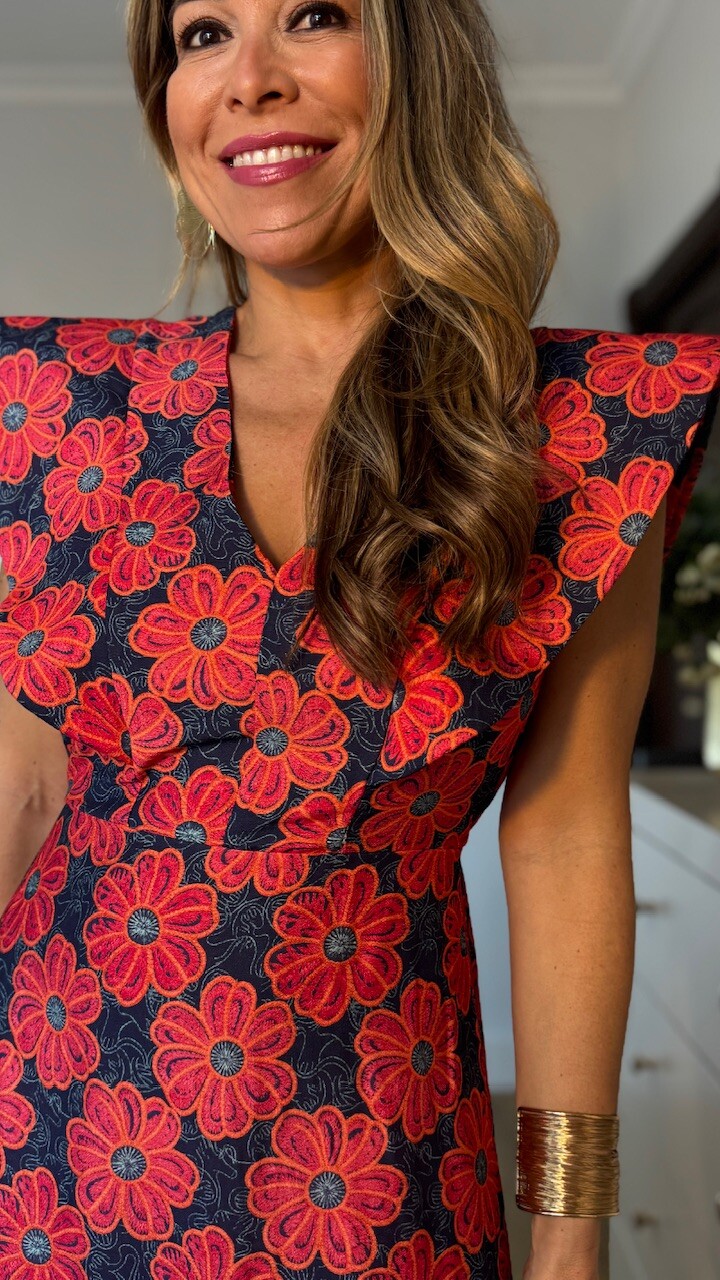 Vestido Gabriela Rojo - Imagen 3